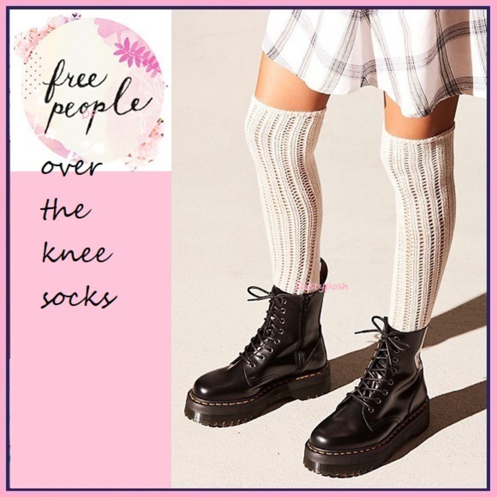 Free People Over Knee Socks Thigh High Pointelle